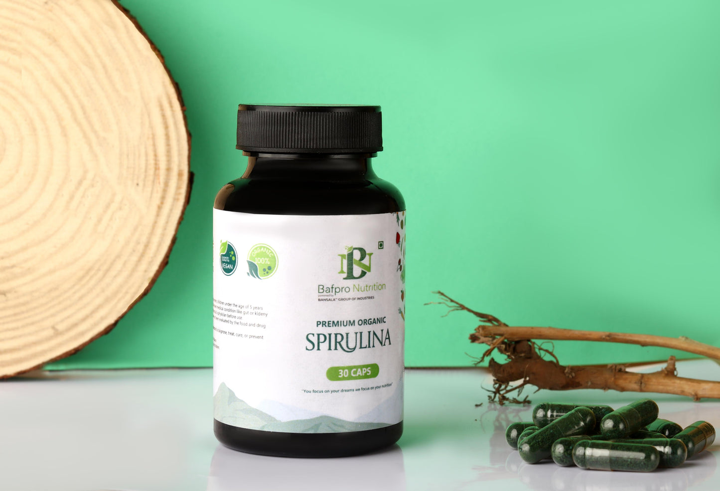 SPIRULINA 30 CAPSULES | Boost Your Health with 100% Pure Spirulina Supplement